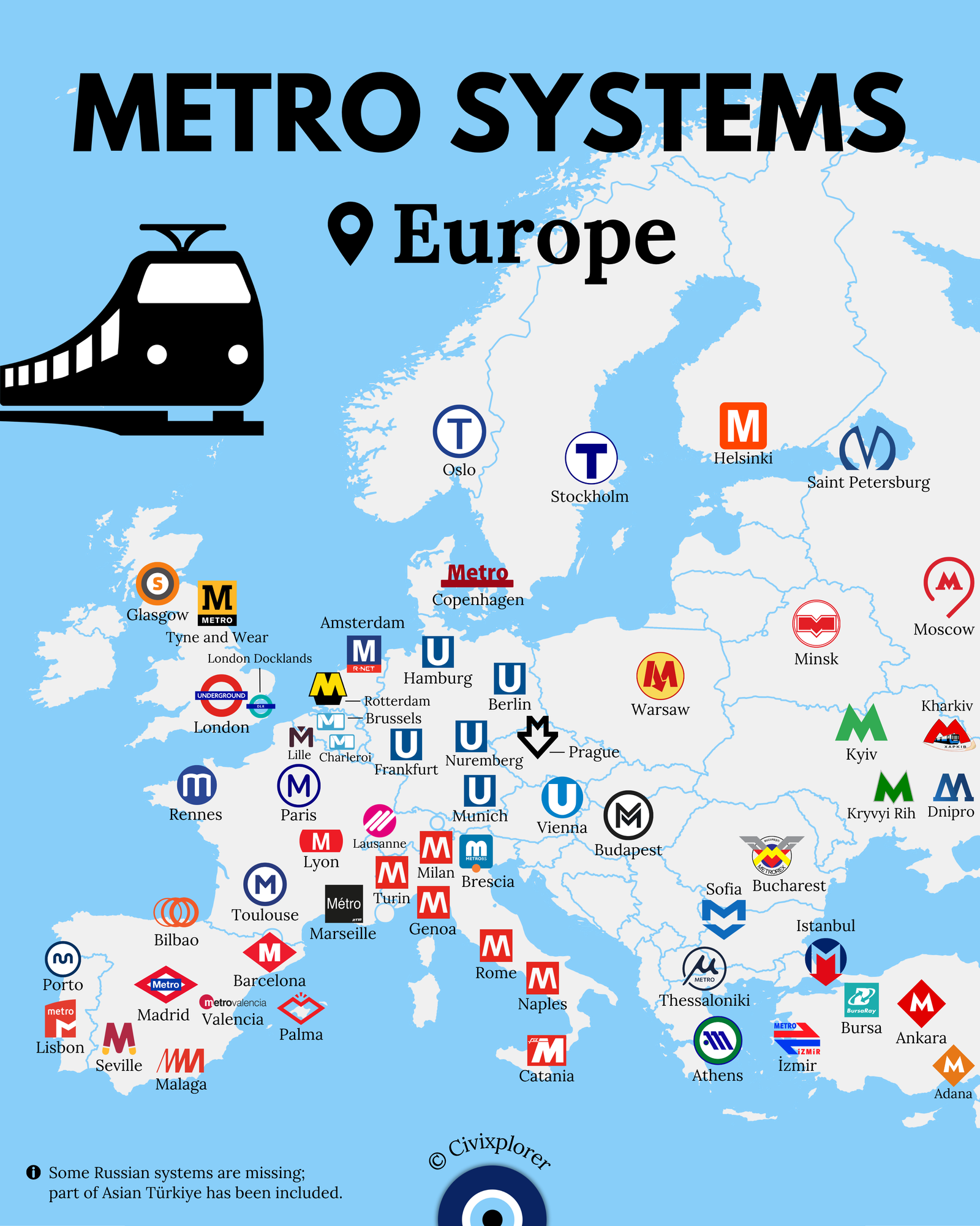 Metro systems in Europe