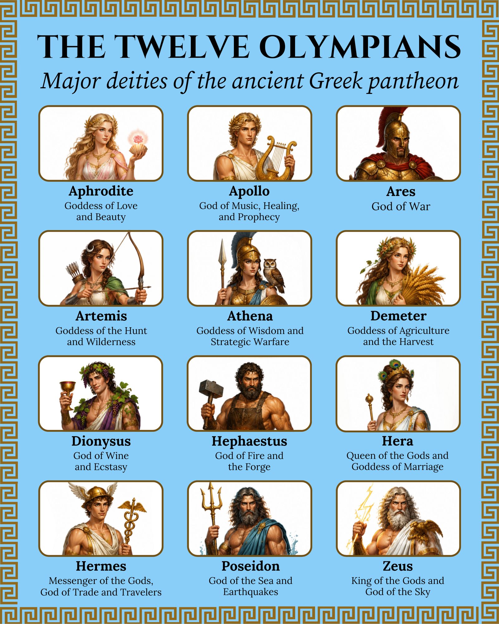 The 12 Olympians: A Guide to Ancient Greece’s Gods