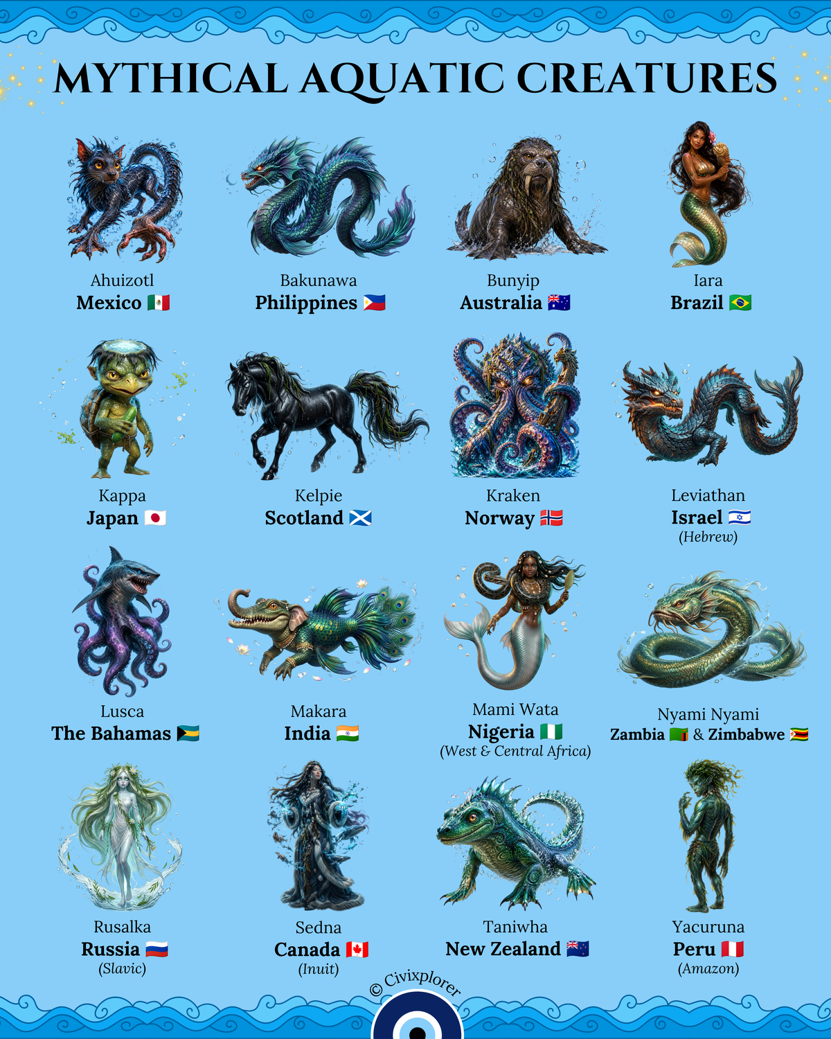 Deep Lore: Mythical Aquatic Creatures Across the World