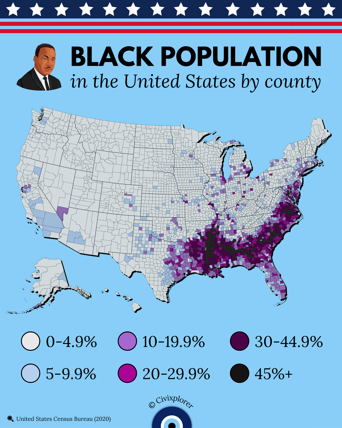 The US Black Population Distribution