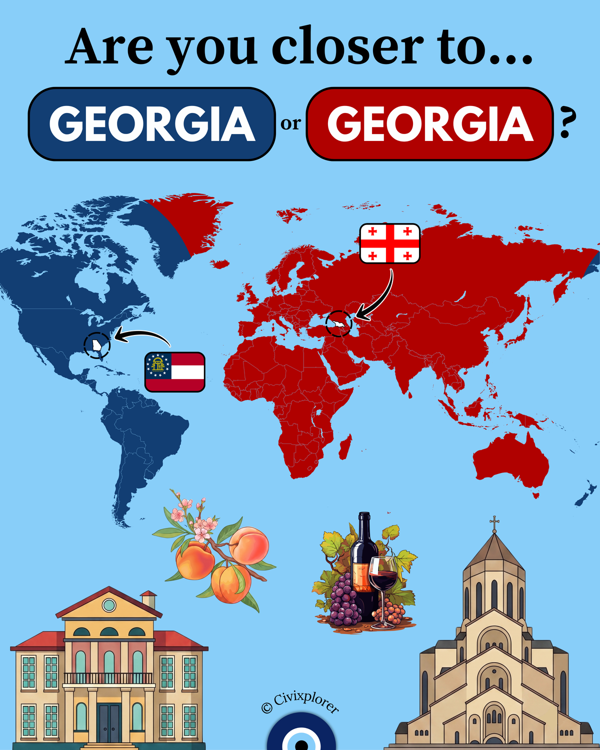 Which Georgia is Closer? The Global Proximity Map