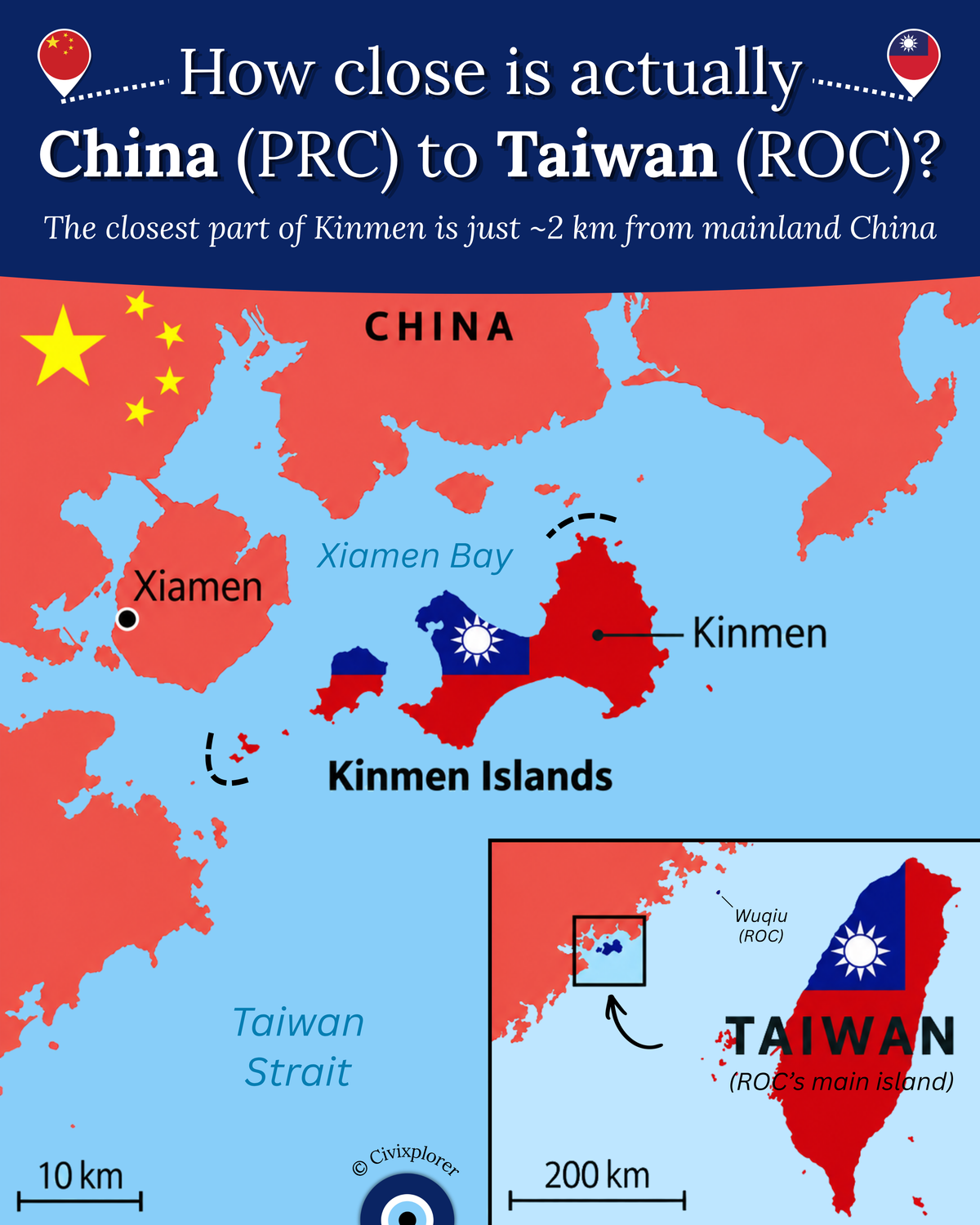 How Close is China Actually to Taiwan ?