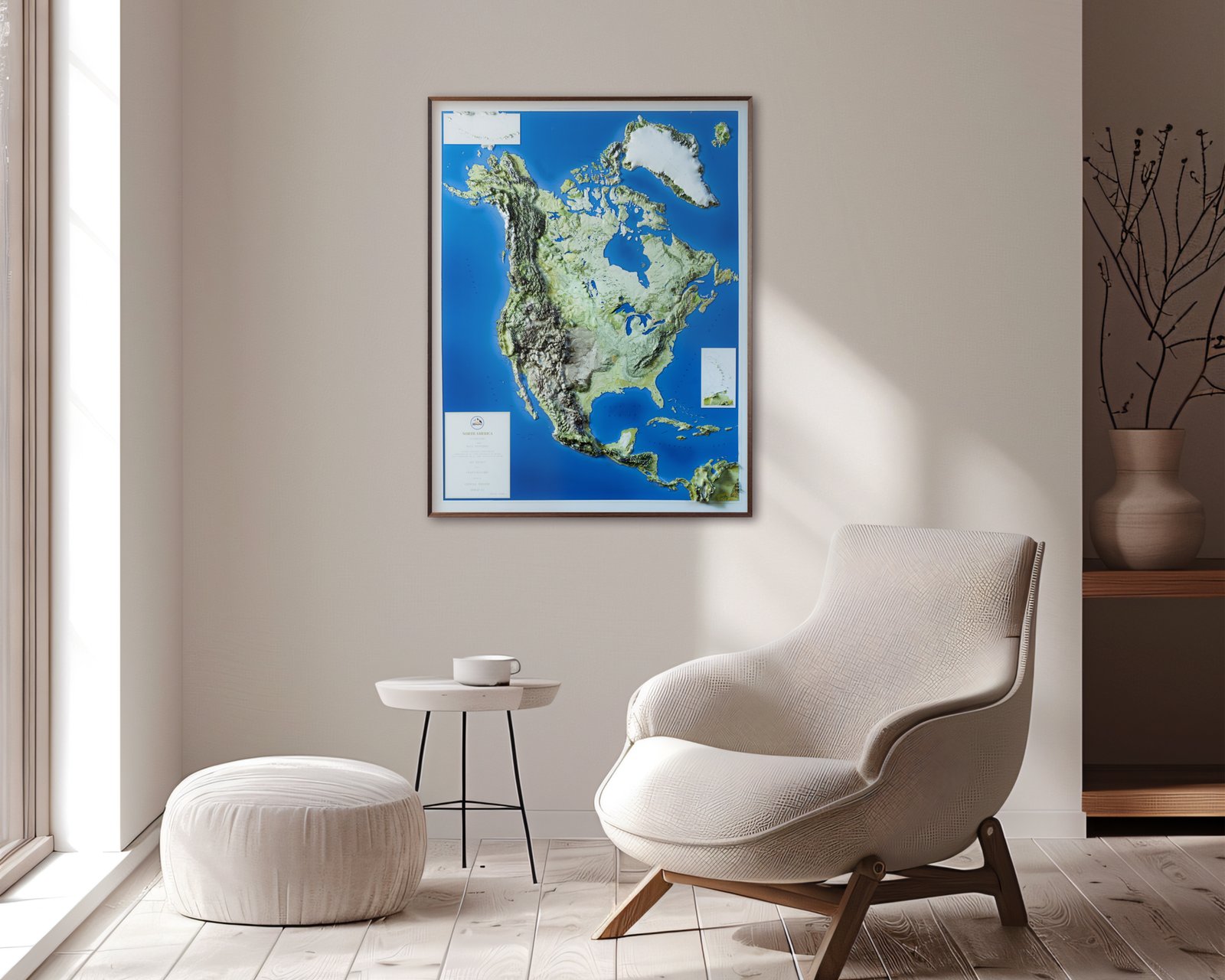 3D North America Map